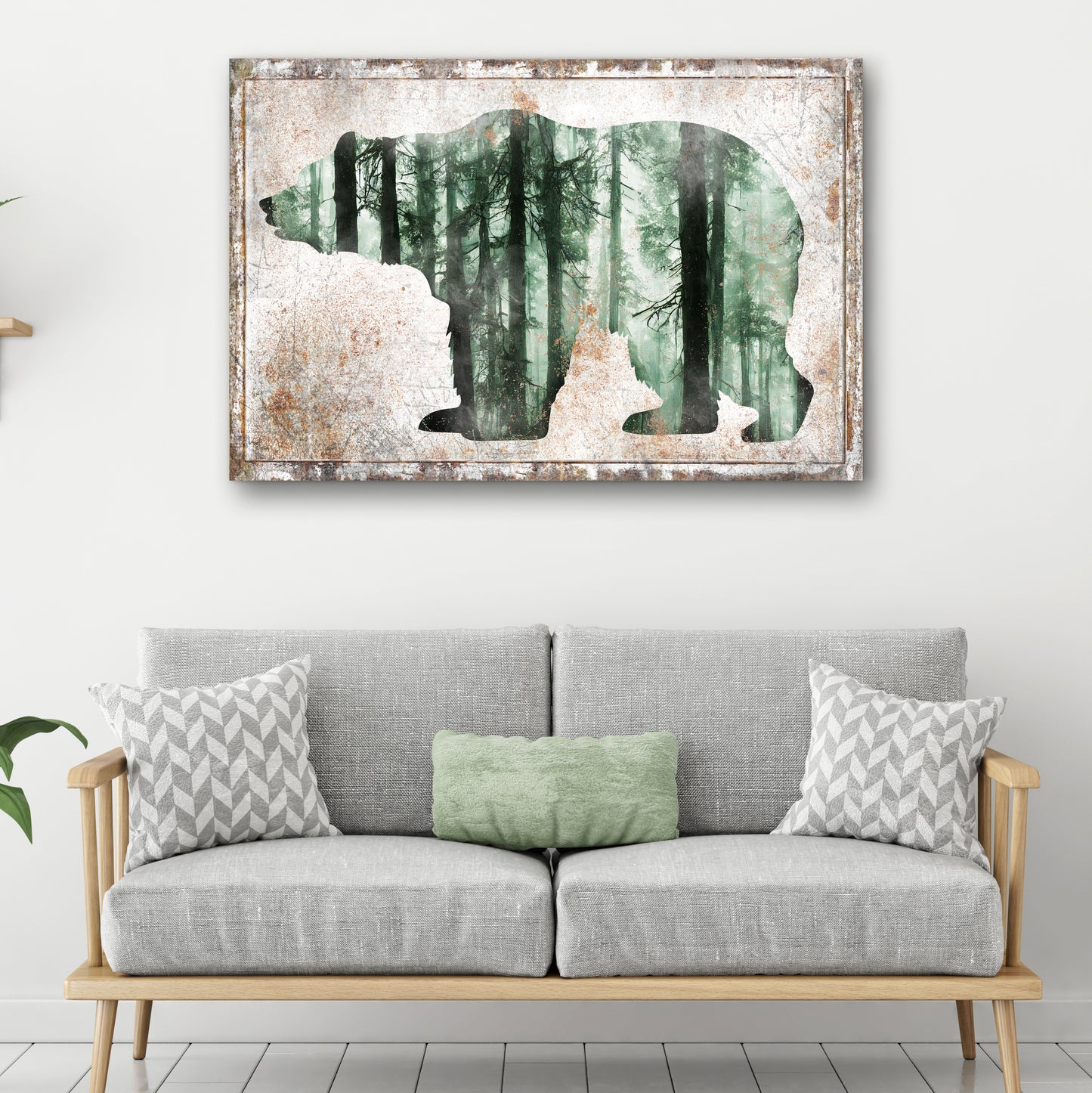 Animals Forest Bear Birch Canvas Wall Art - Image by Tailored Canvases