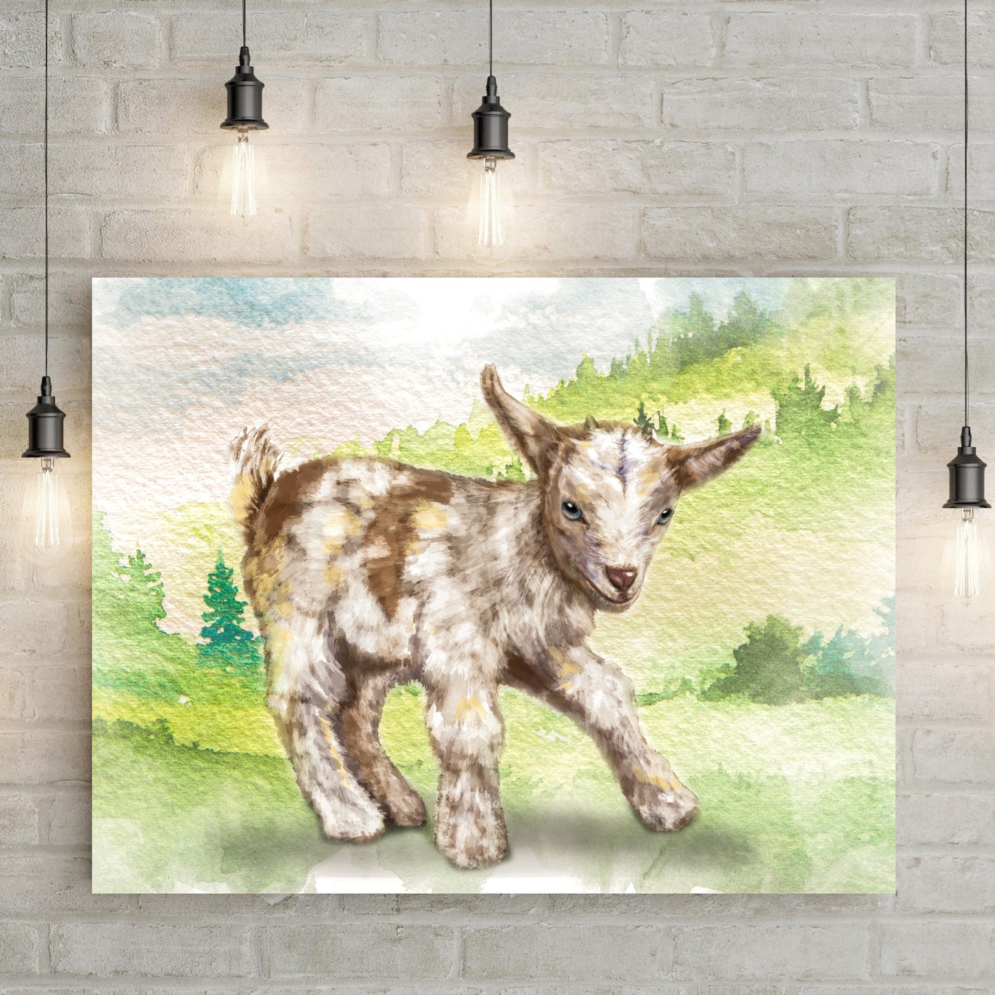 Adorable Baby Goat Canvas Wall Art - Image by Tailored Canvases