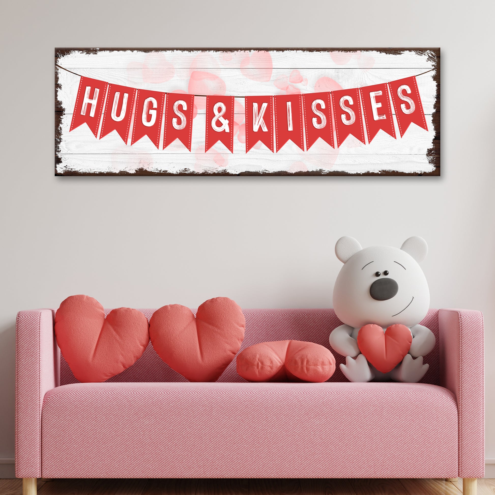 Rustic Valentine Banner Sign - Image by Tailored Canvases