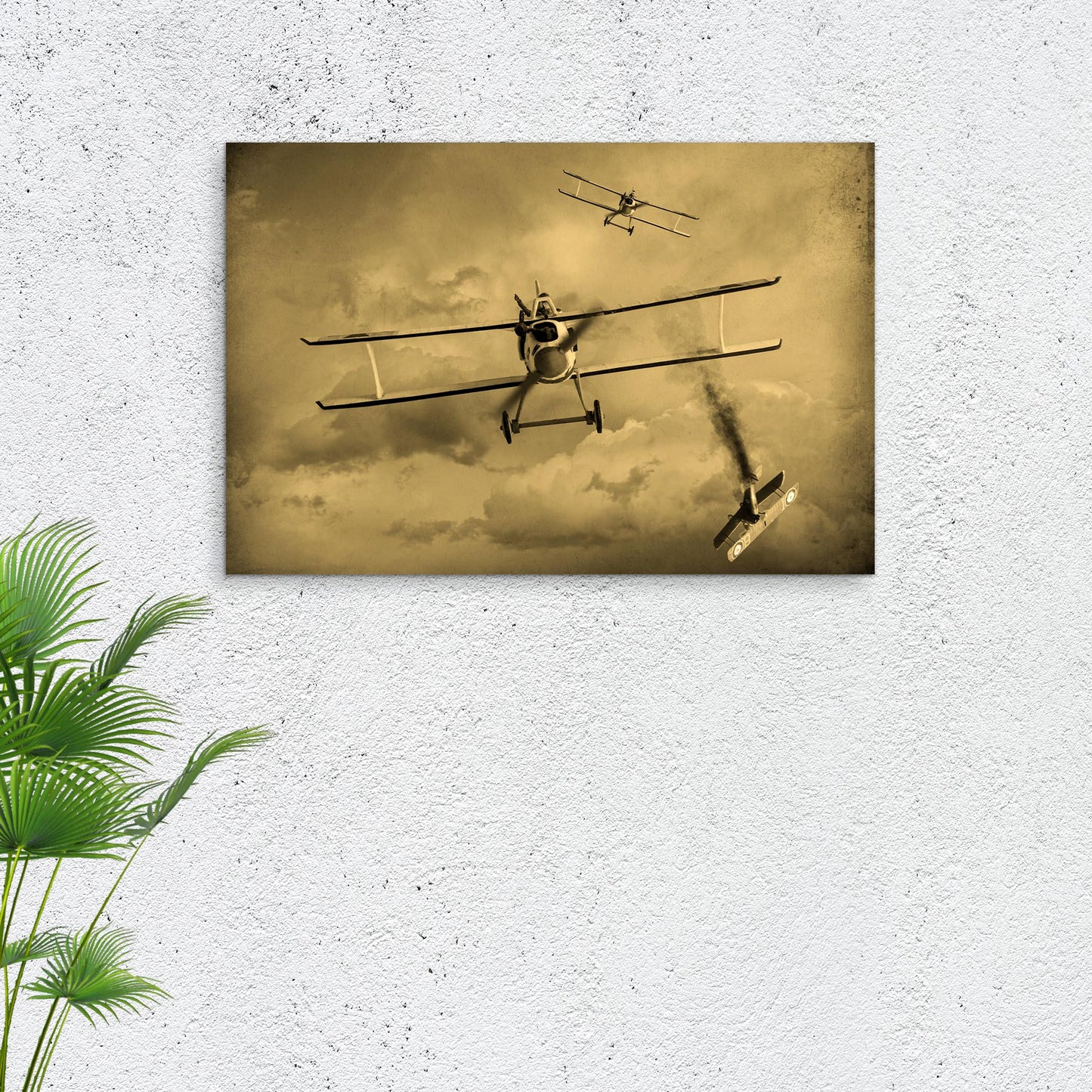 Fighter Plane War Aviation Canvas Wall Art Style 1 - Image by Tailored Canvases