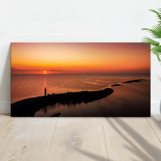 Lighthouse Beach Sunset Canvas Wall Art - Image by Tailored Canvases