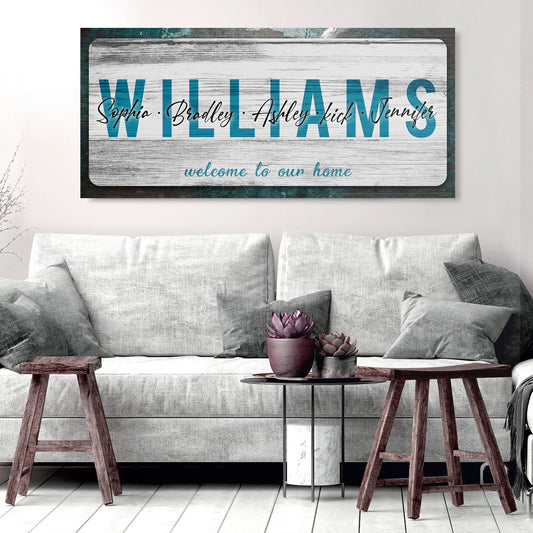 Family Welcome Sign Style 2 - Image by Tailored Canvases