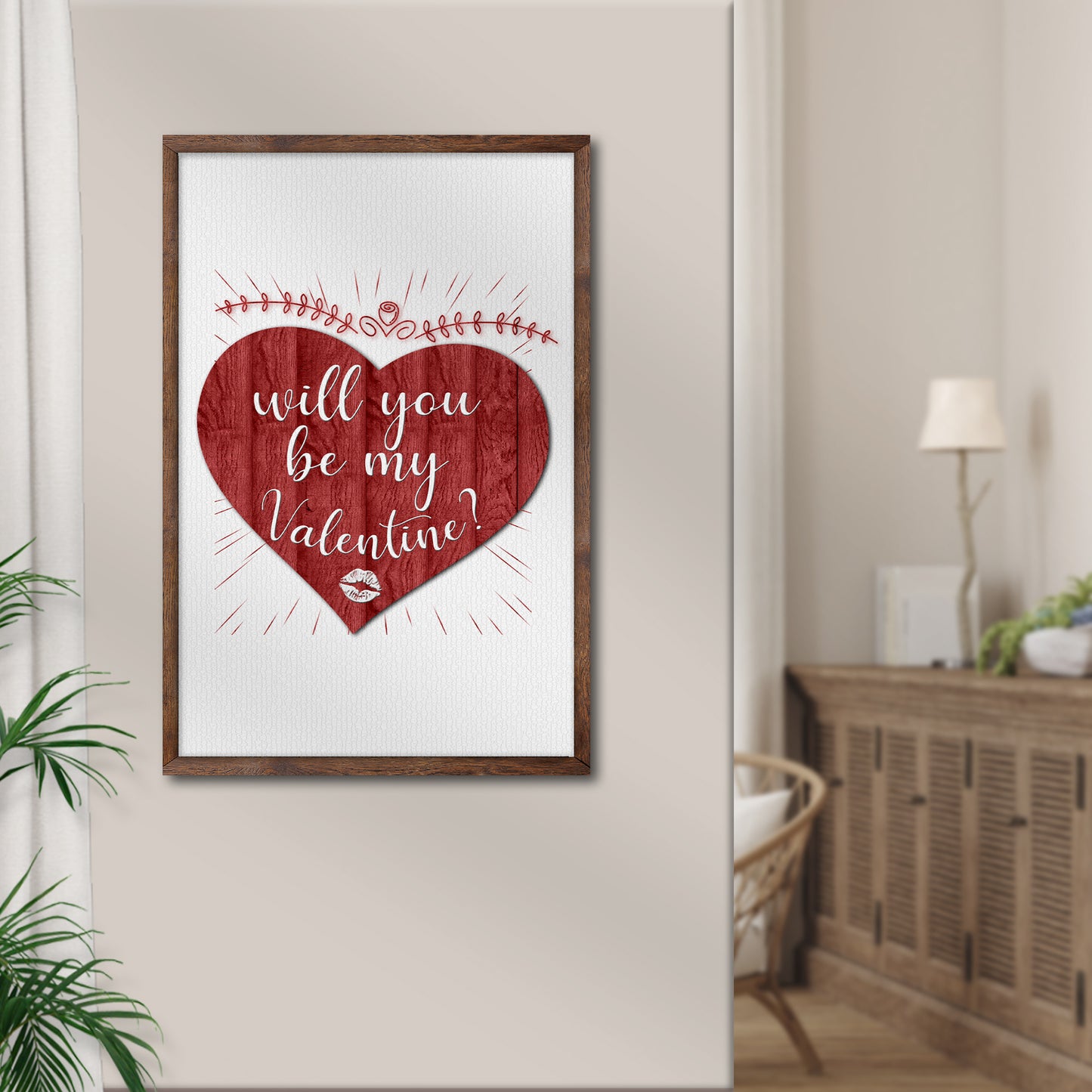 Will You Be My Valentine Sign IV Style 1 - Image by Tailored Canvases