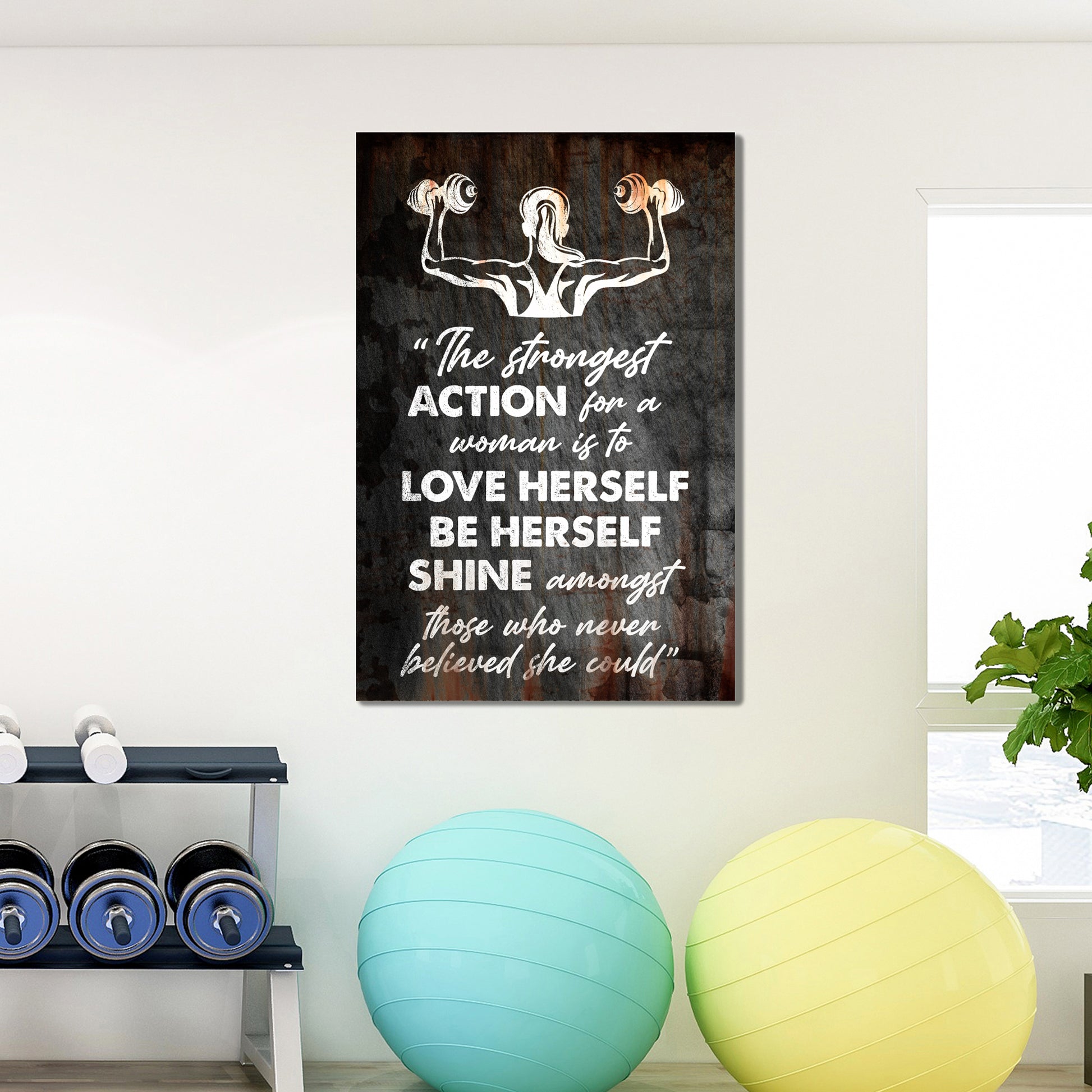 The Strongest Actions For A Woman Sign - Image by Tailored Canvases