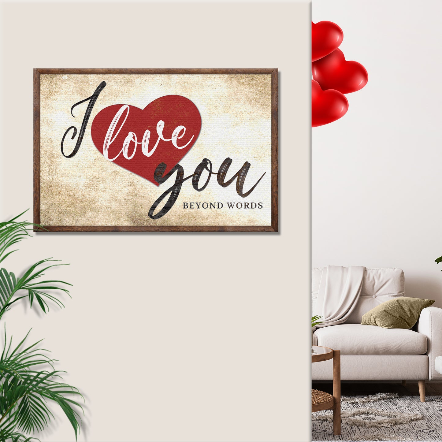 Valentine Beyond Words Sign Style 1 - Image by Tailored Canvases