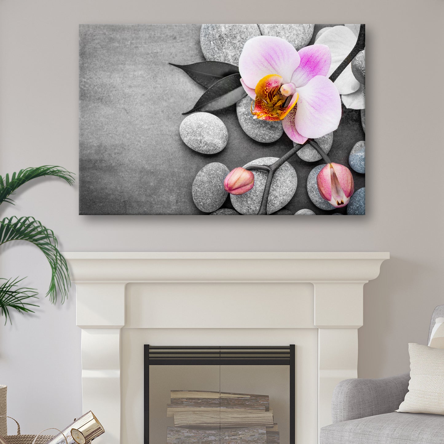 Fresh White Orchid Flower Canvas Wall Art - Image by Tailored Canvases