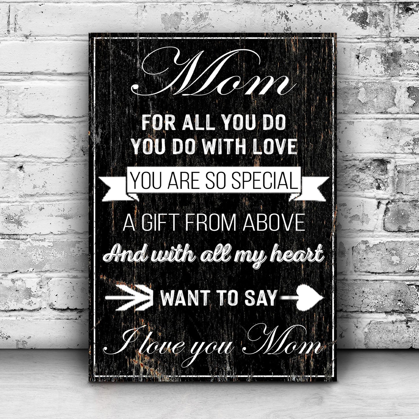 I Love You, Mom Sign Style 2 - Image by Tailored Canvases