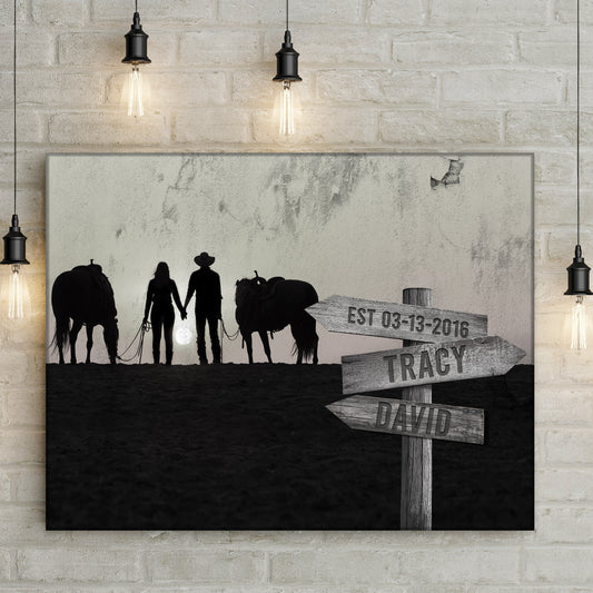 Horse Couple Sign - Image by Tailored Canvases