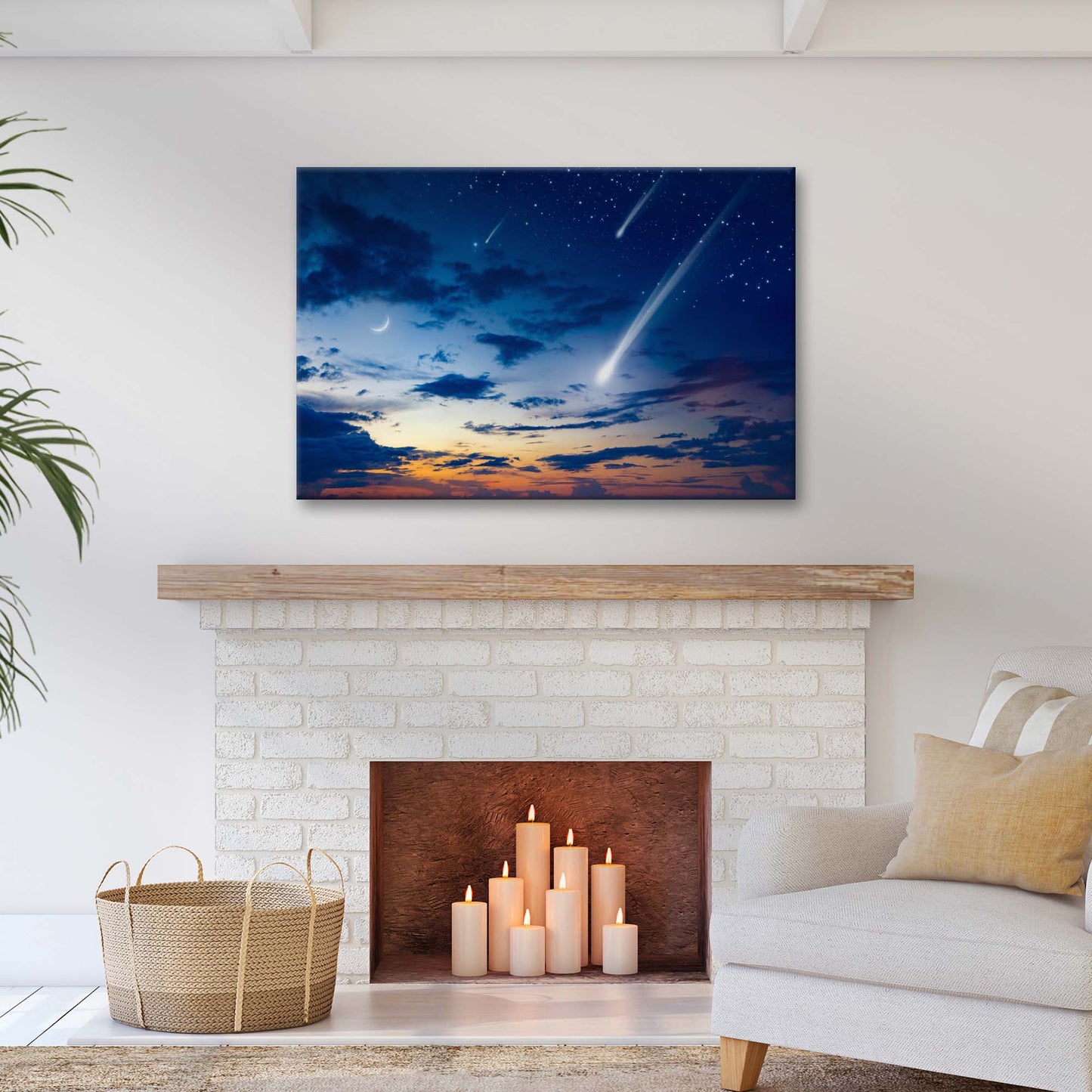 Comet And Clouds Canvas Wall Art Style 1 - Image by Tailored Canvases