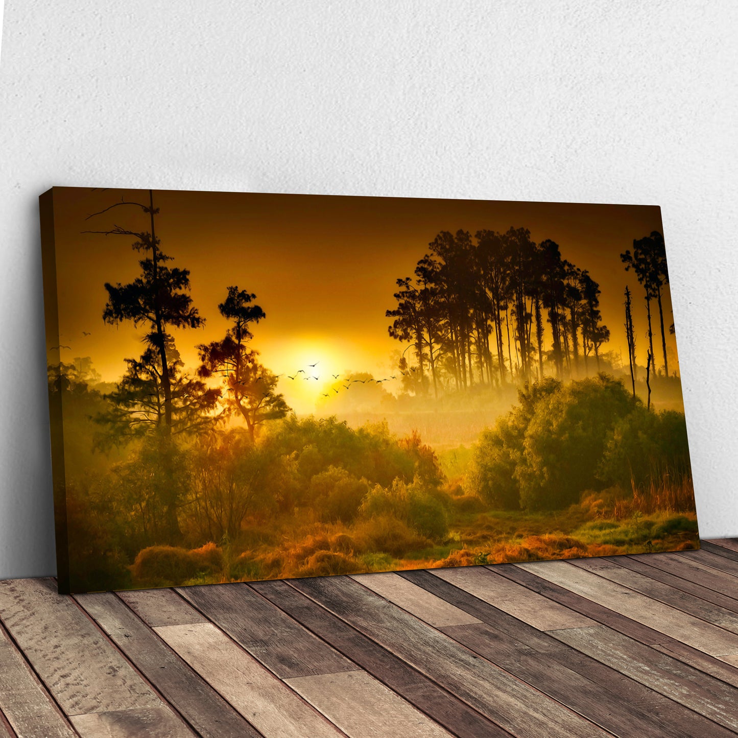Trees At Dusk Canvas Wall Art Style 2 - Image by Tailored Canvases