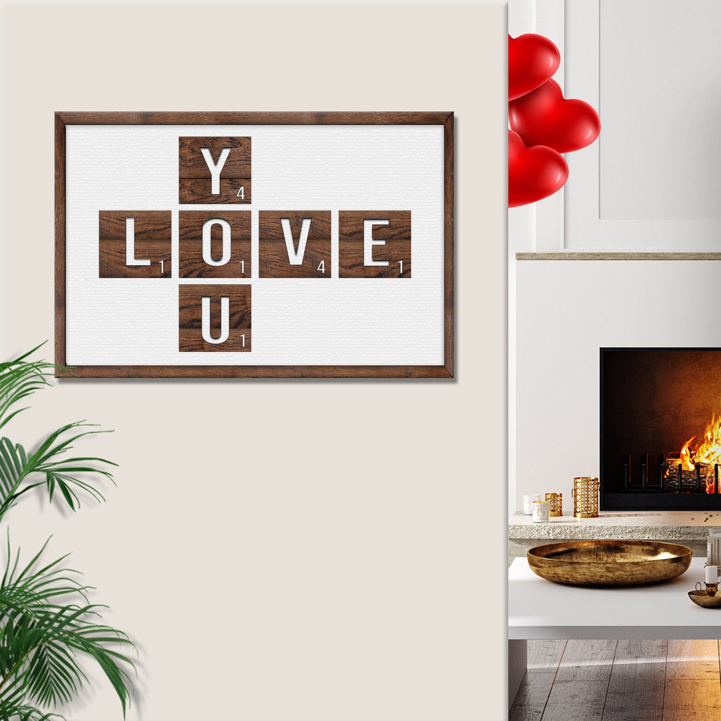 Valentine Love You Sign Style 1 - Image by Tailored Canvases
