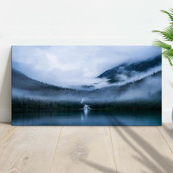 Right In The Middle Of Lake Forest Canvas Wall Art