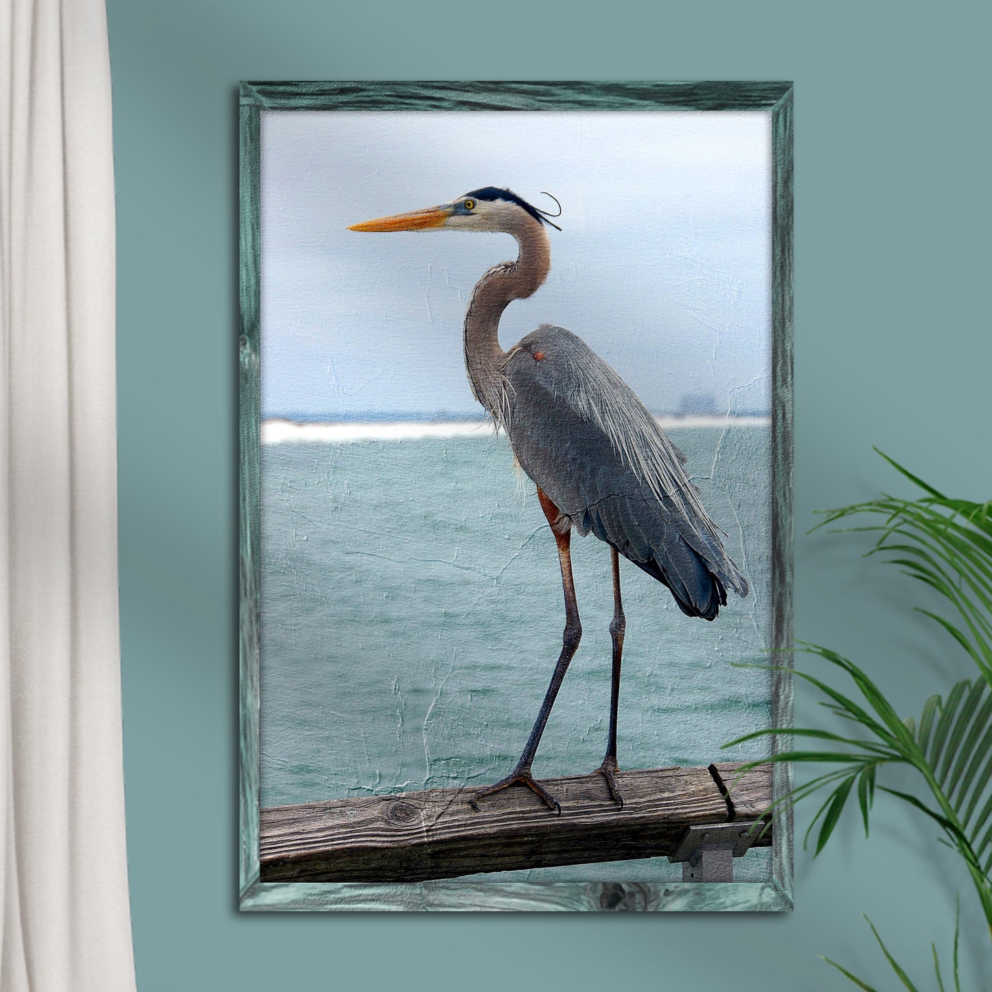 Great Heron Portrait Canvas Wall Art II Style 1 - Image by Tailored Canvases
