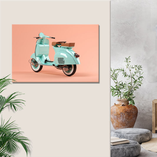 Scooter Motorcycle Rare Vespa Canvas Wall Art - Image by Tailored Canvases