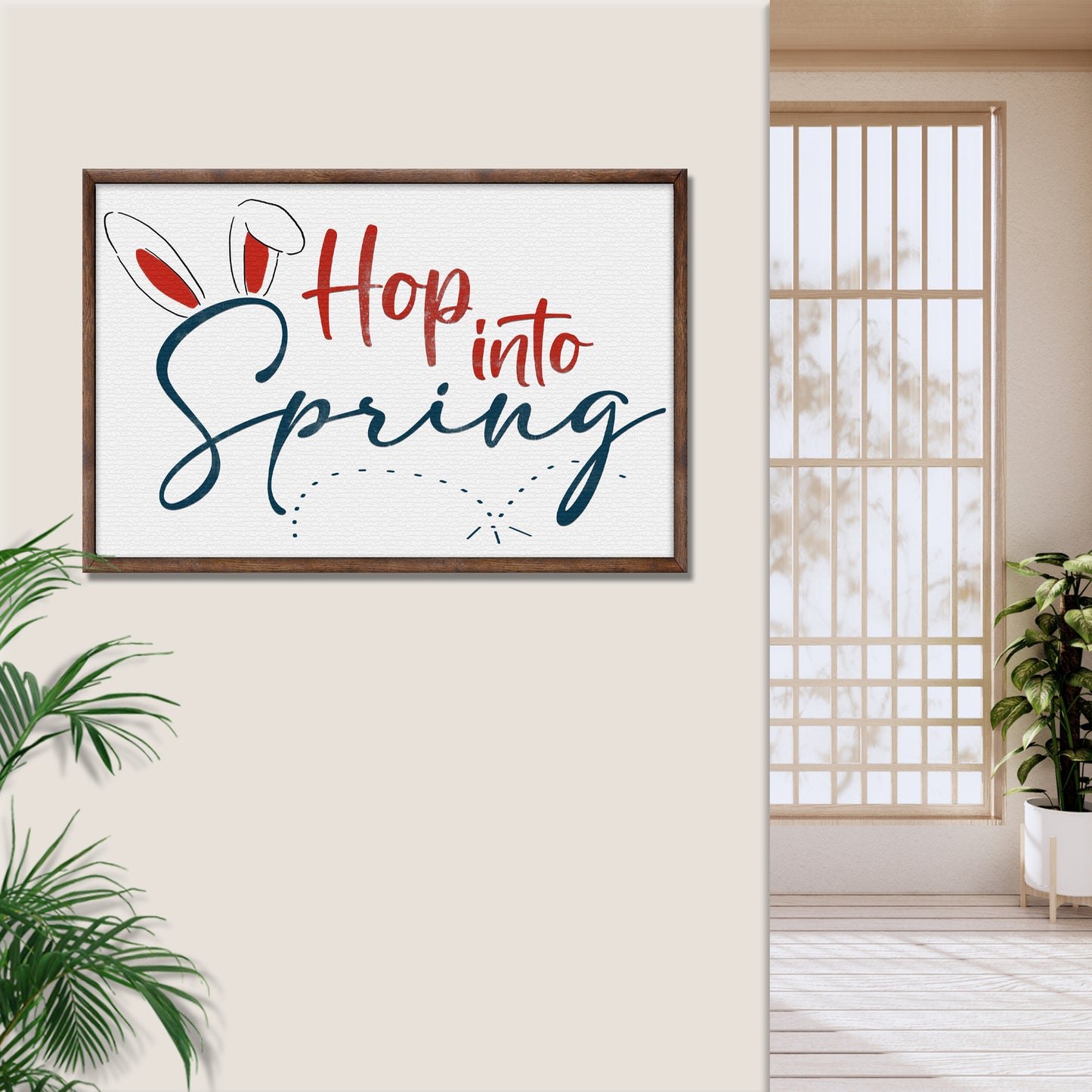 Hop Into Spring Sign Style 1 - Image by Tailored Canvases