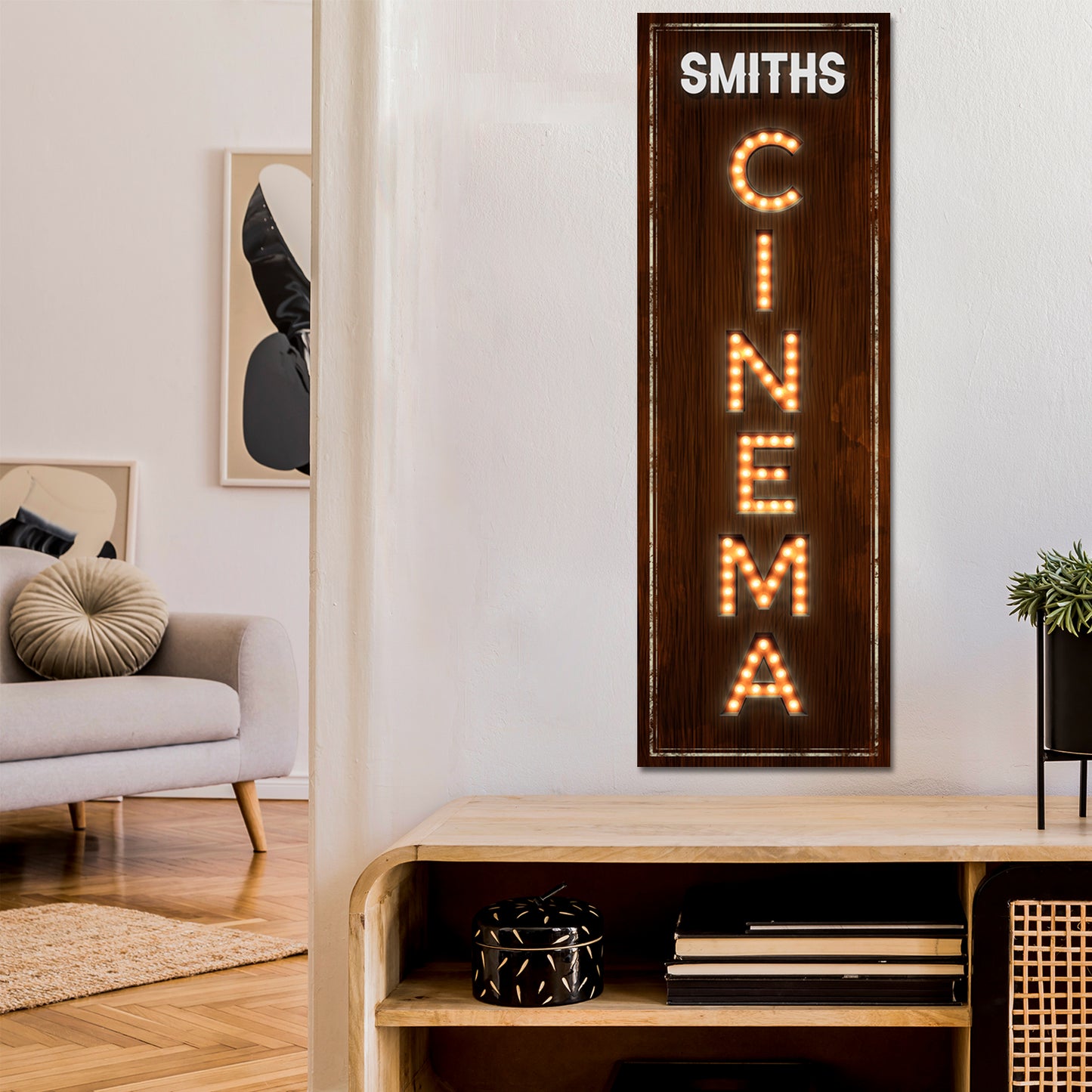 Family Cinema Sign II Style 1 - Image by Tailored Canvases