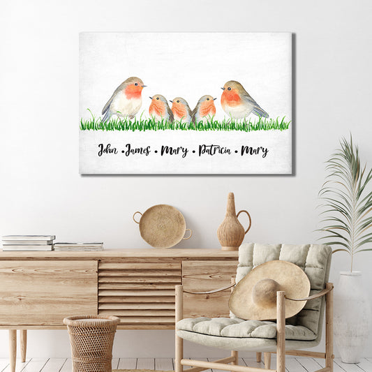 Family Flock of Birds Sign Style 2 - Image by Tailored Canvases