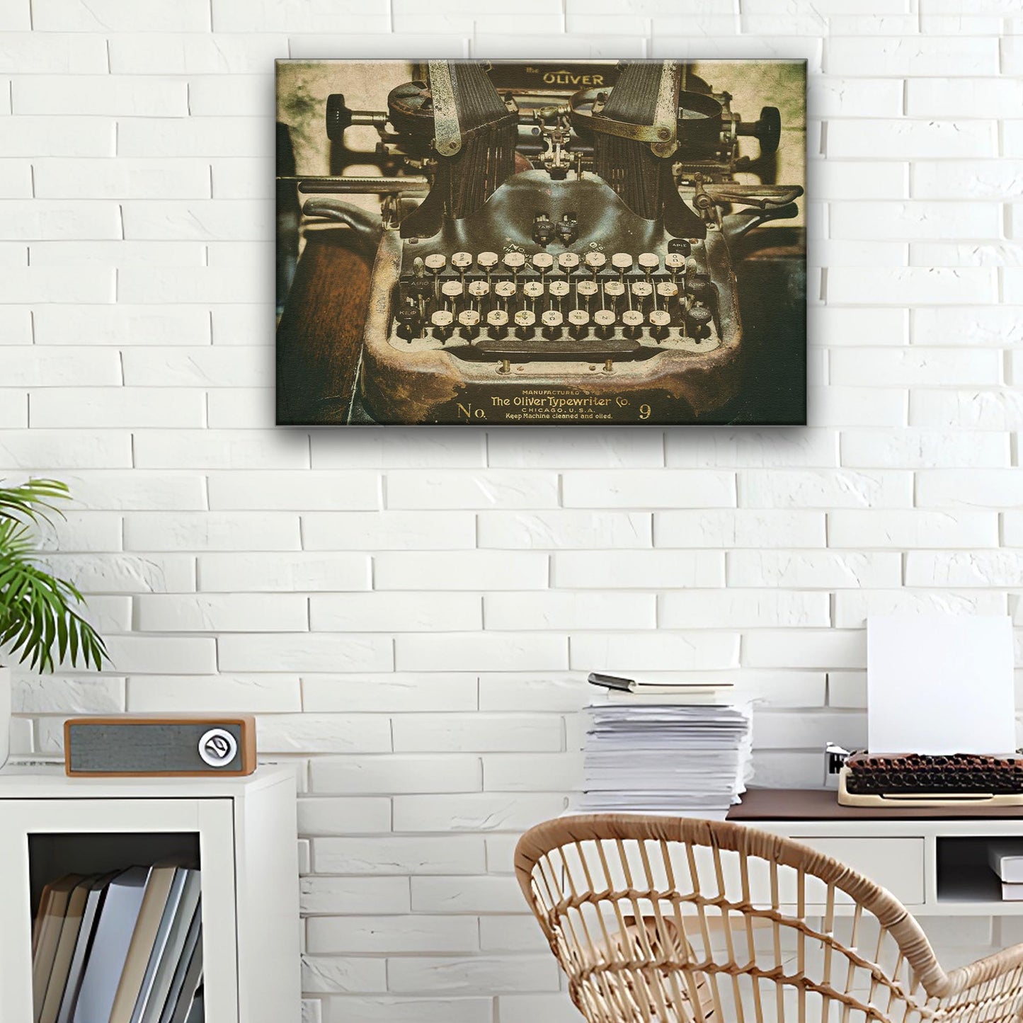 Decor Elements Typewriter Oliver Canvas Wall Art  - Image by Tailored Canvases