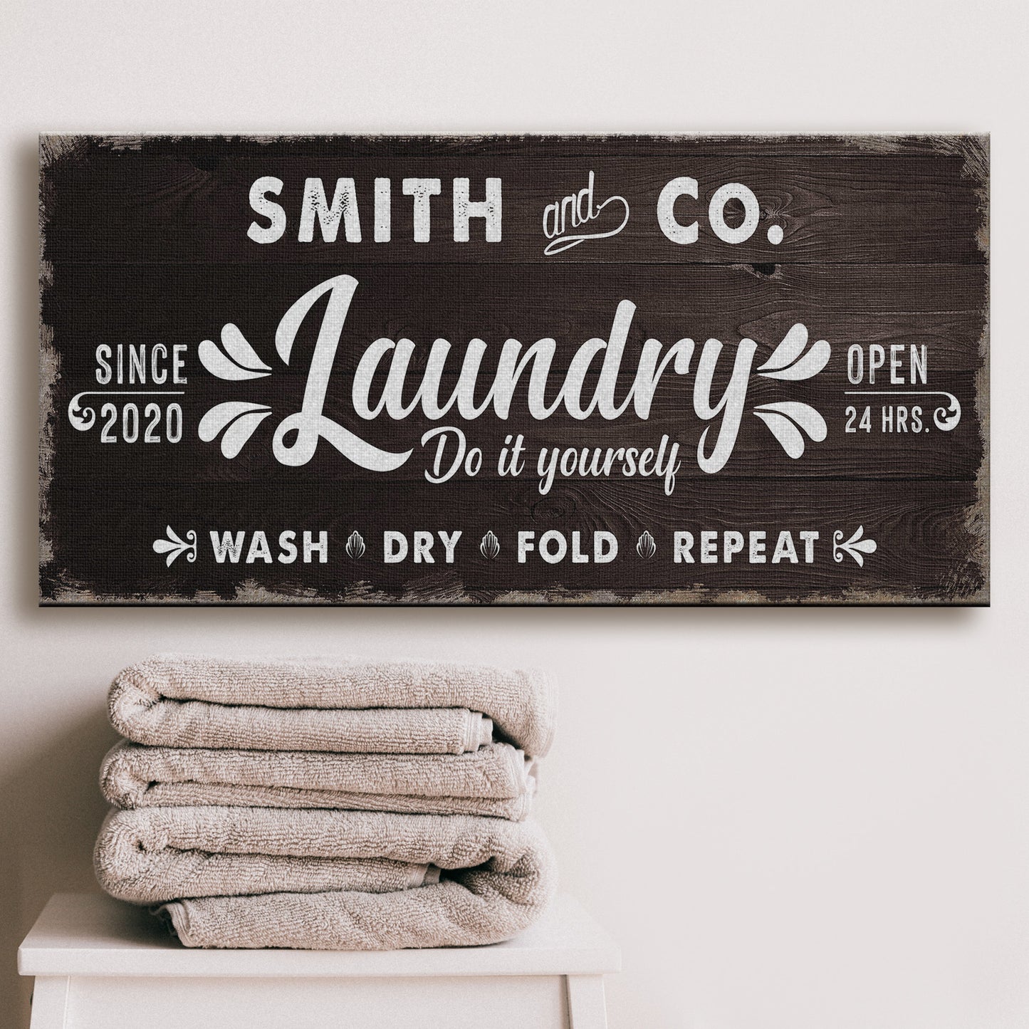 Laundry Room Sign ll Specs Style 1 - Image by Tailored Canvases