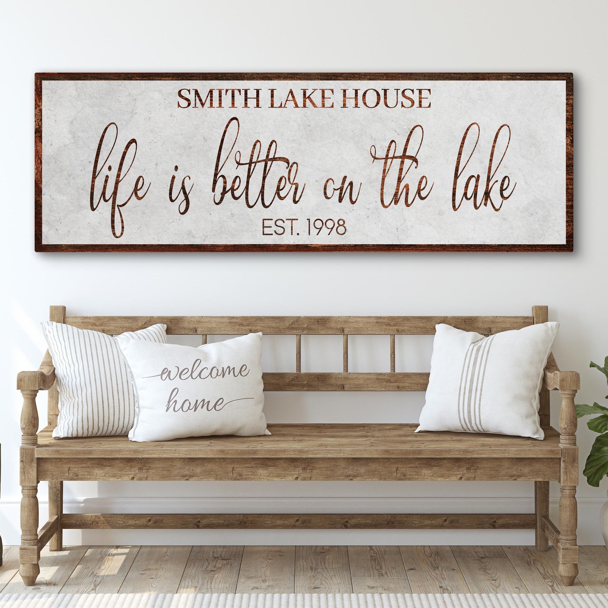 Life is Better on the Lake Sign Style 1 - Image by Tailored Canvases