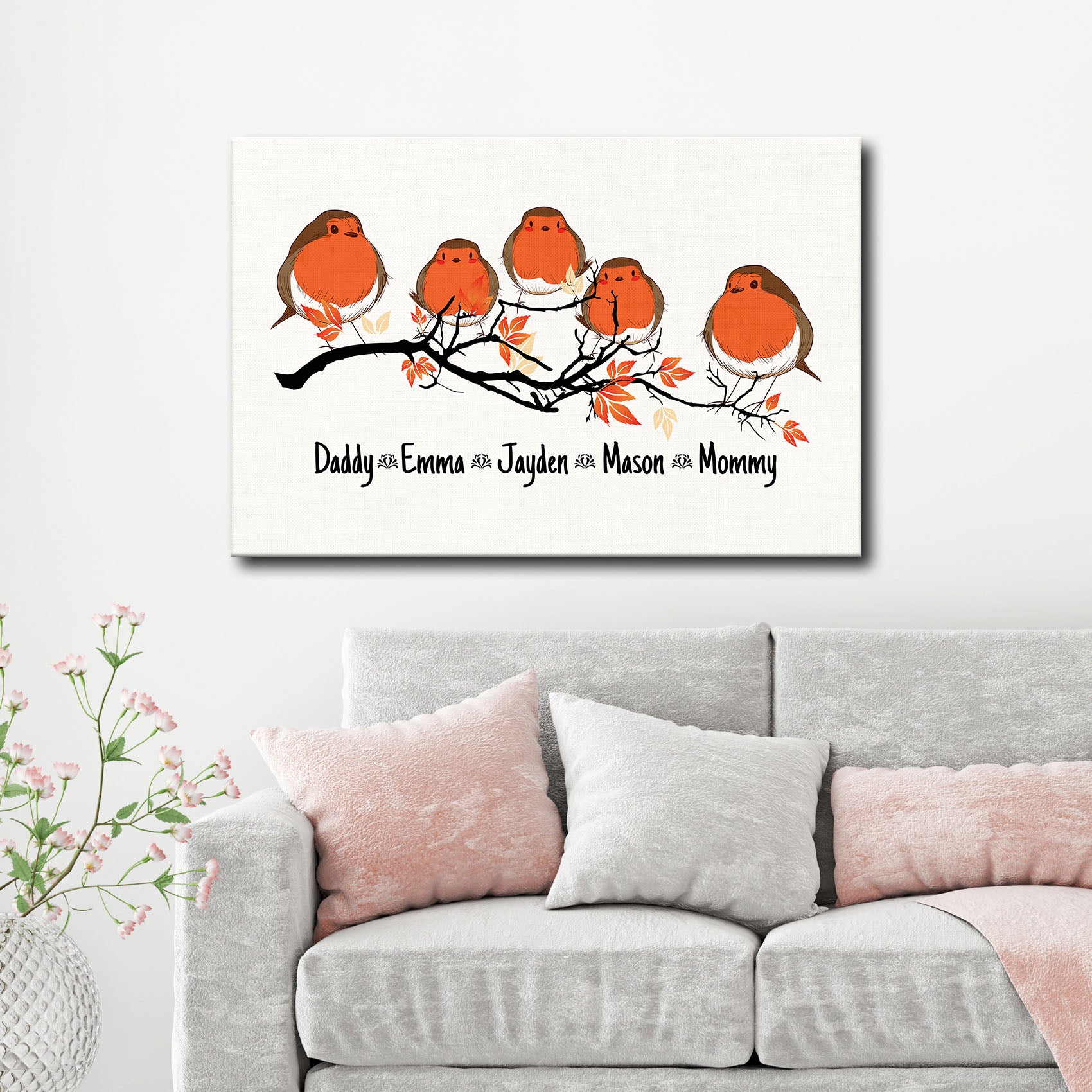 Perched Flock of Birds Sign Style 2 - Image by Tailored Canvases