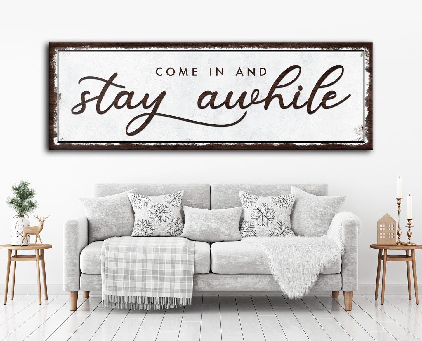 Come In & Stay Awhile Sign II Style 3 - Image by Tailored Canvases