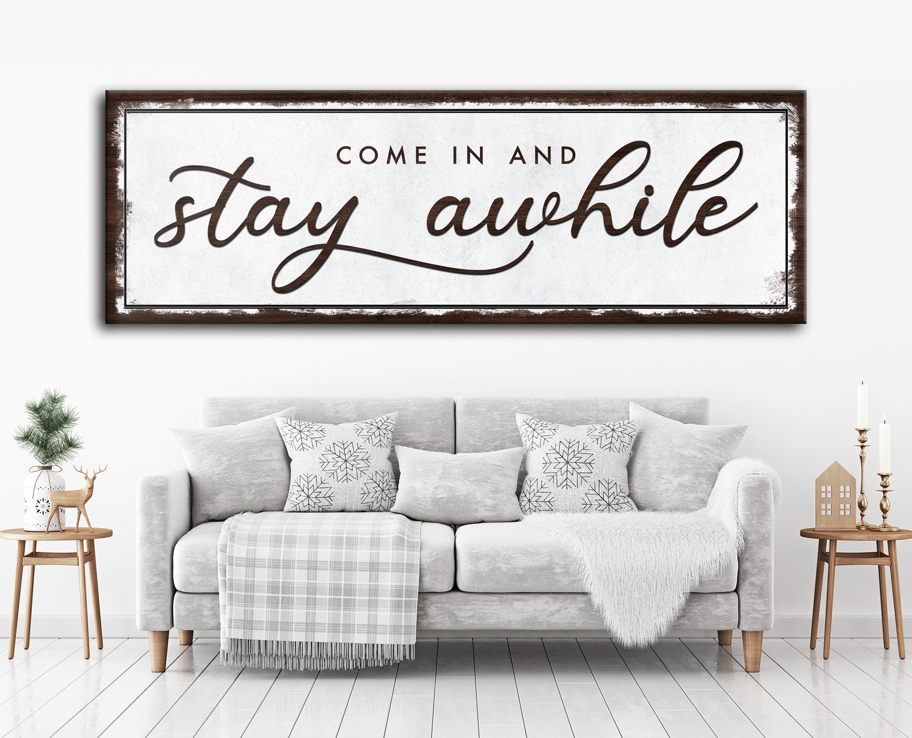 Come In & Stay Awhile Sign II Style 3 - Image by Tailored Canvases