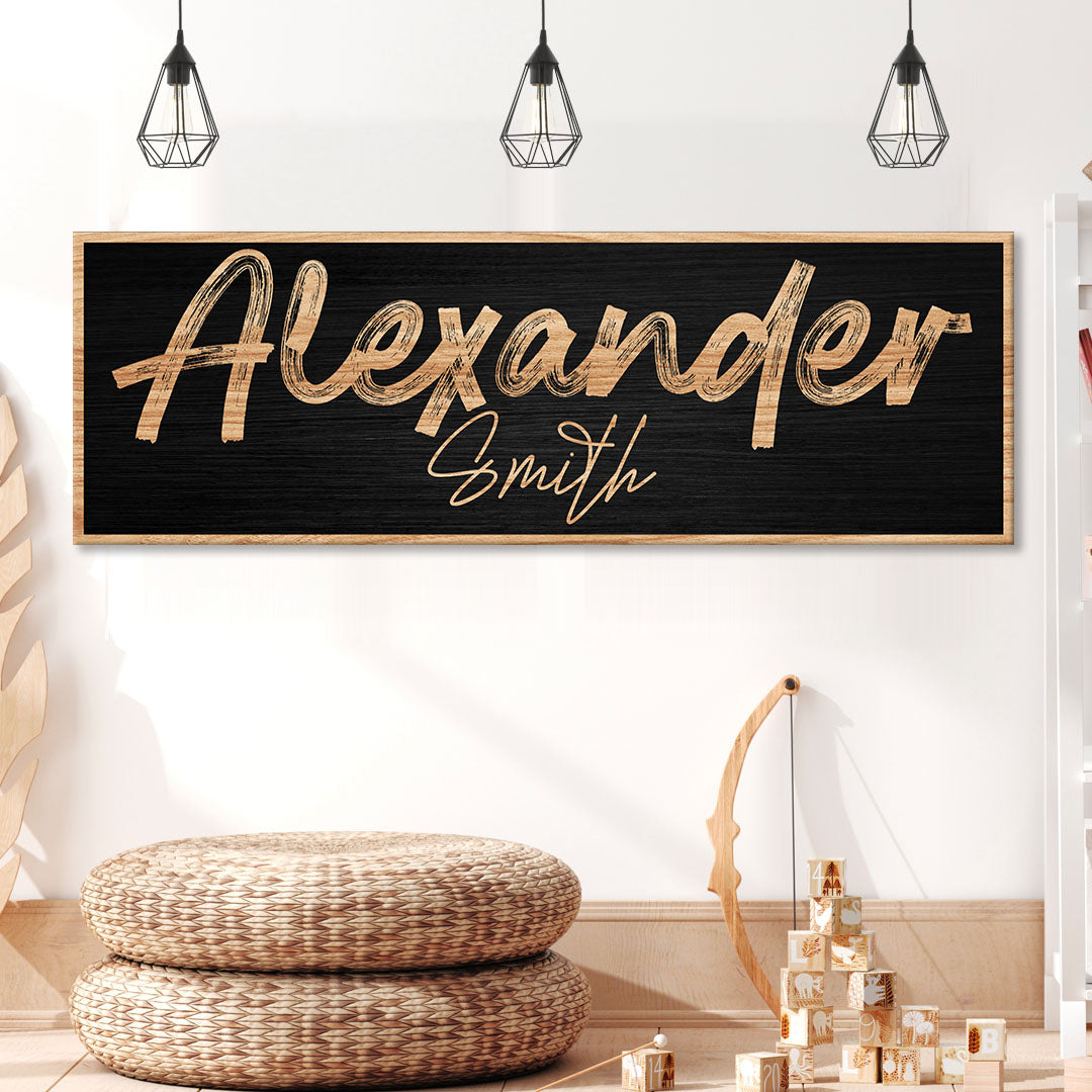 Nursery Name Sign II Style 1 - Image by Tailored Canvases