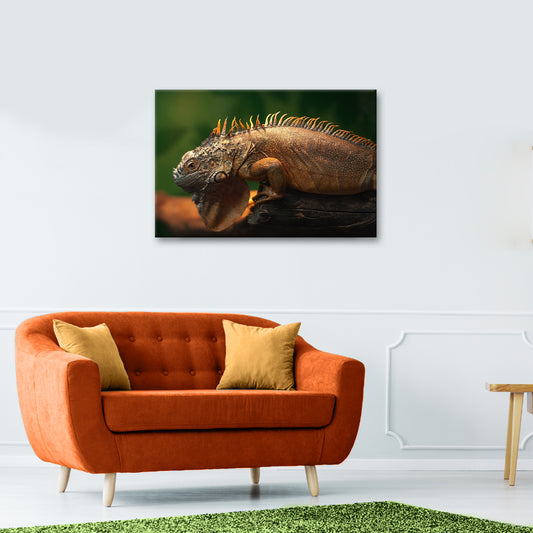 Reptile Lizard Scaly Lizard Head Canvas Wall Art - Image by Tailored Canvases
