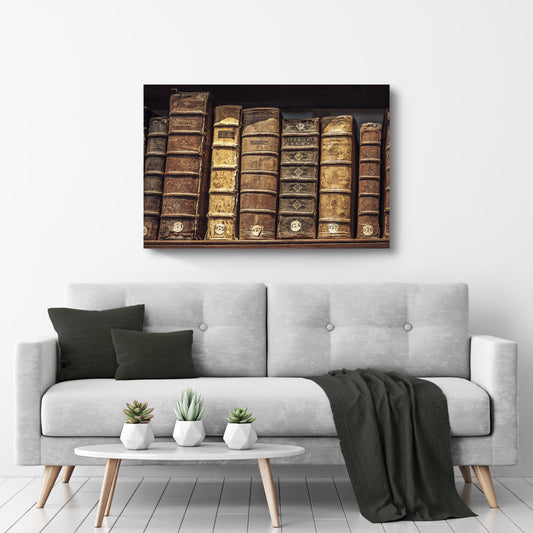 Decor Elements Books Spine Canvas Wall Art - Image by Tailored Canvases