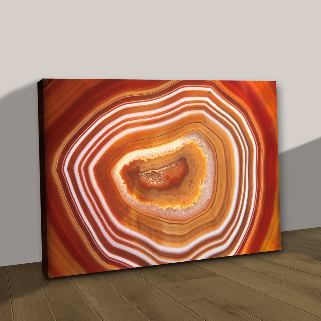 Decor Elements Crystals Orange Agate Canvas Wall Art by Tailored Canvases