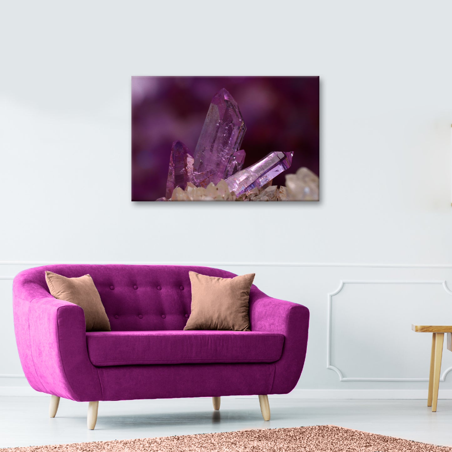 Decor Elements Crystals Purple Amethyst Canvas Wall Art - Image by Tailored Canvases