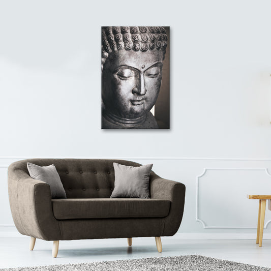 Decor Elements Sculpture Buddha Face Canvas Wall Art - Image by Tailored Canvases