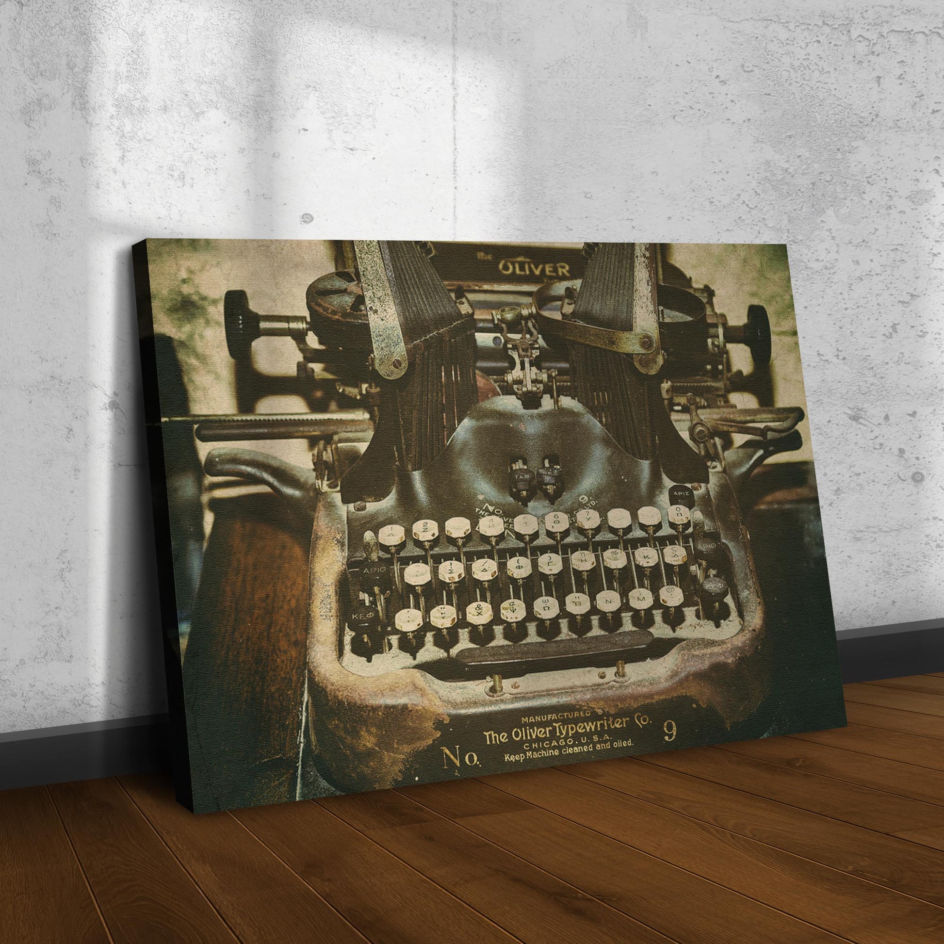 Decor Elements Typewriter Oliver Canvas Wall Art Style 2 - Image by Tailored Canvases