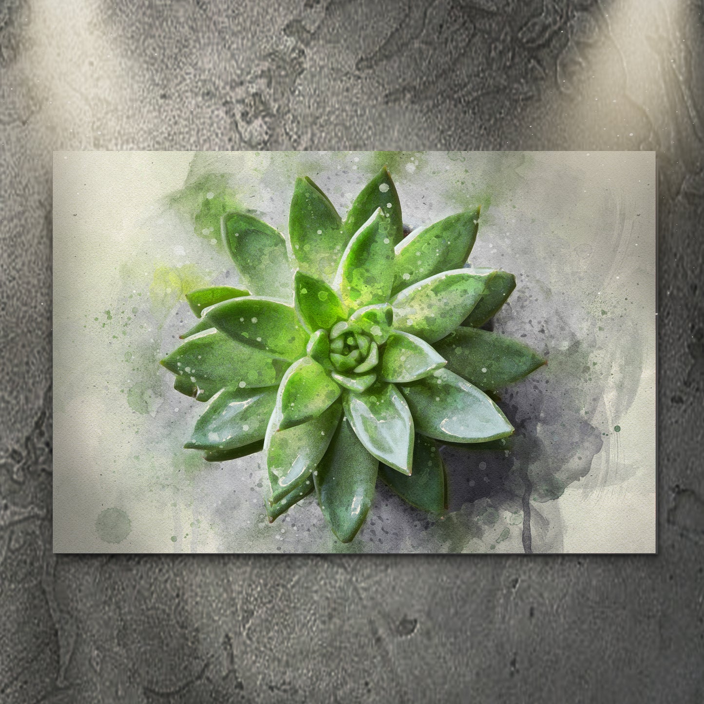 Succulent Pot Stone Canvas Wall Art - Image by Tailored Canvases