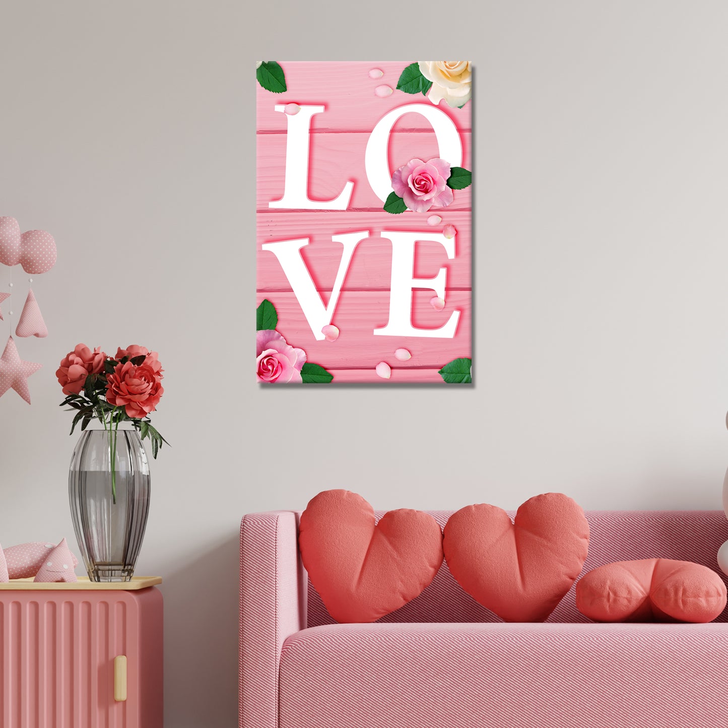 Valentine Floral Love Sign - Image by Tailored Canvases