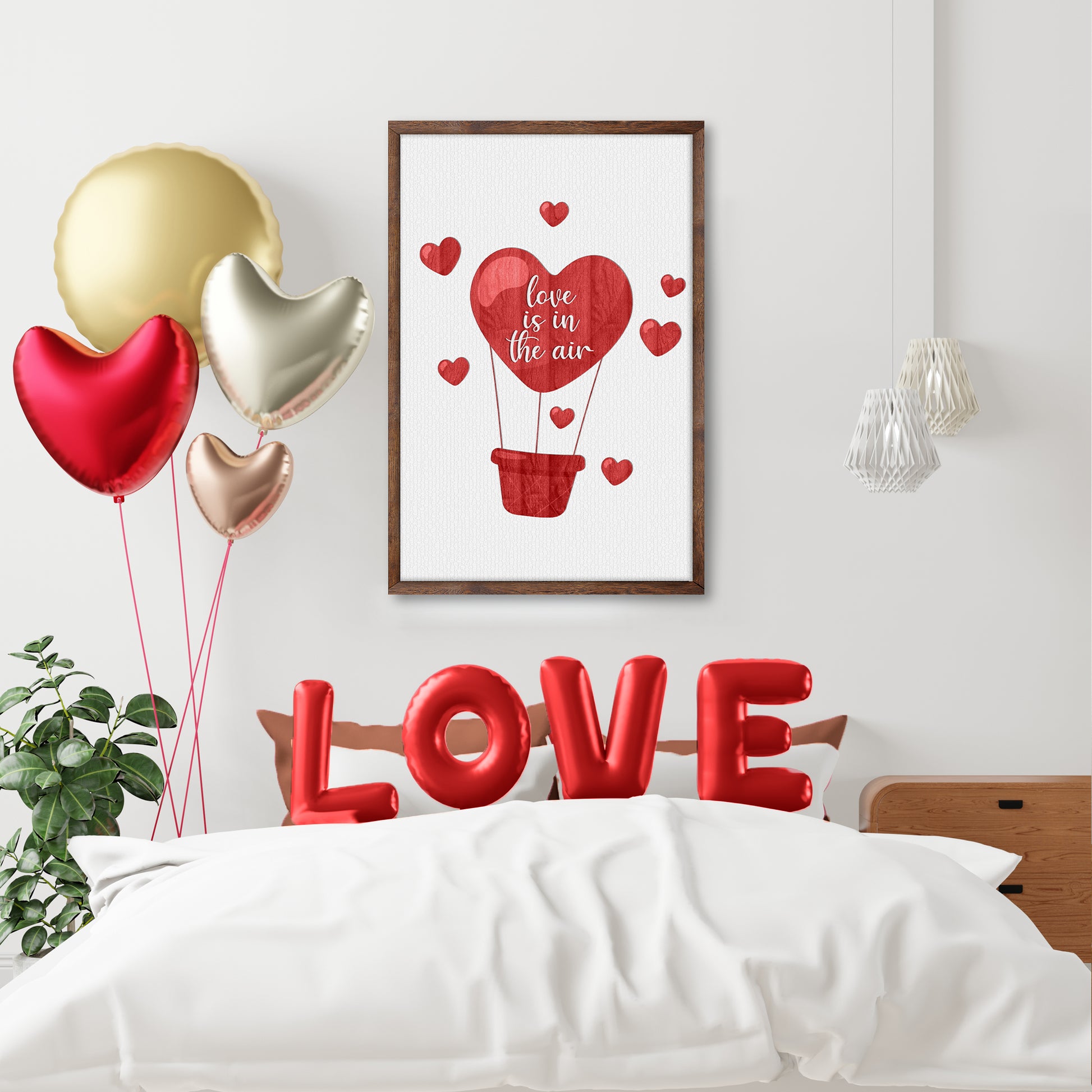 Valentine's Day Love Is In The Air Sign - Image by Tailored Canvases