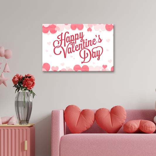 Valentine Hearts Over Clouds Sign - Image by Tailored Canvases