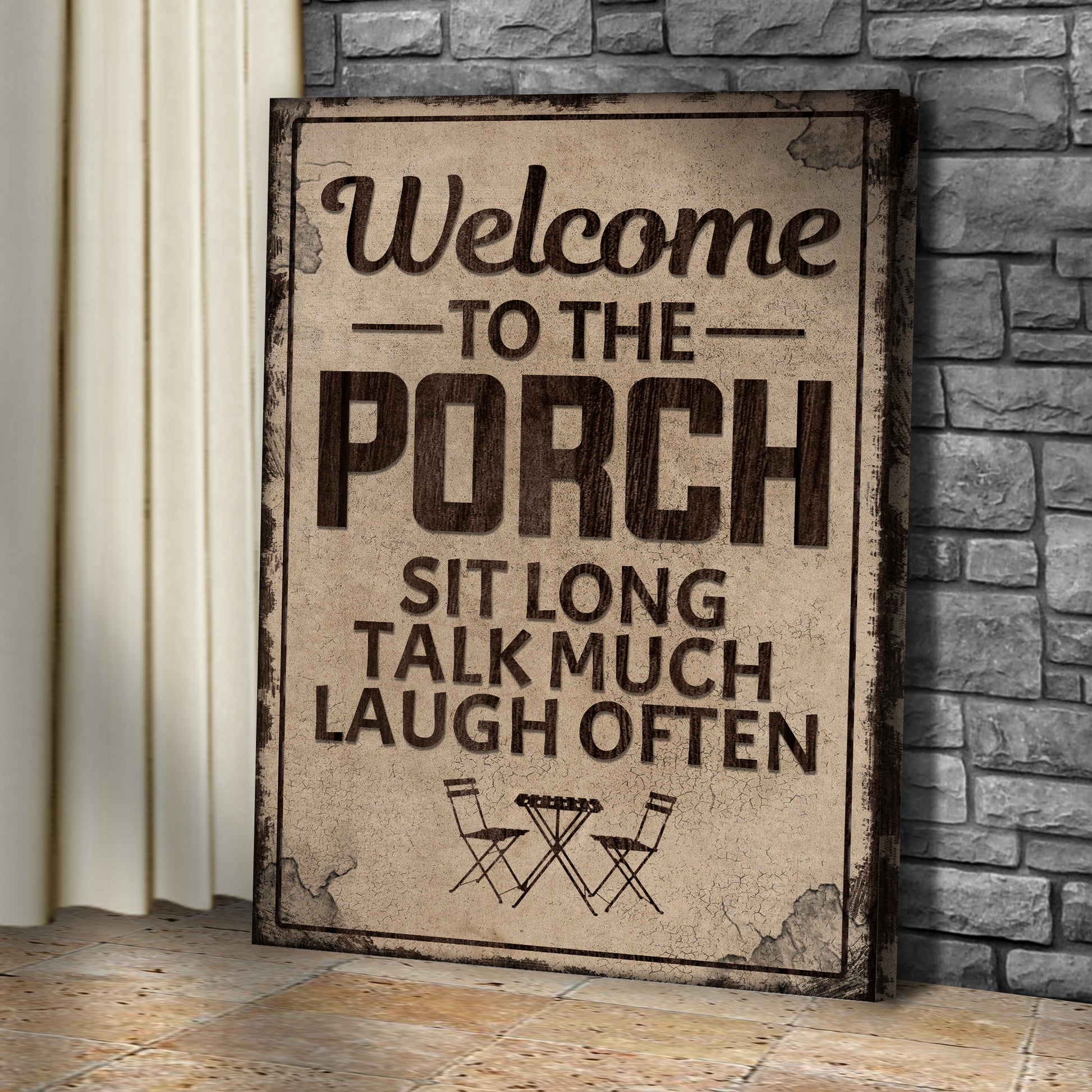 Welcome To The Porch Sign V Style 2 - Image by Tailored Canvases