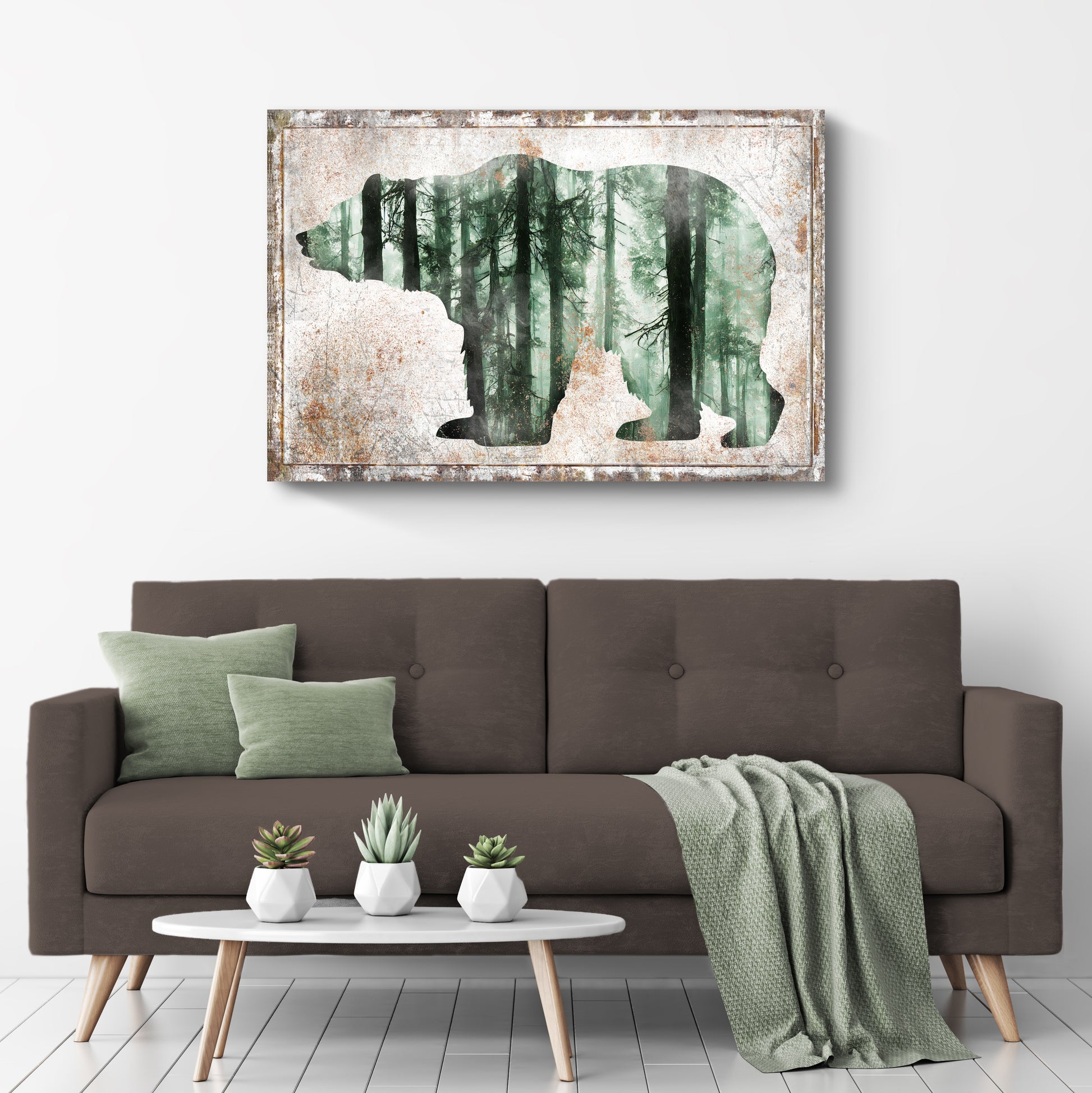 Animals Forest Bear Birch Canvas Wall Art Style 1 - Image by Tailored Canvases