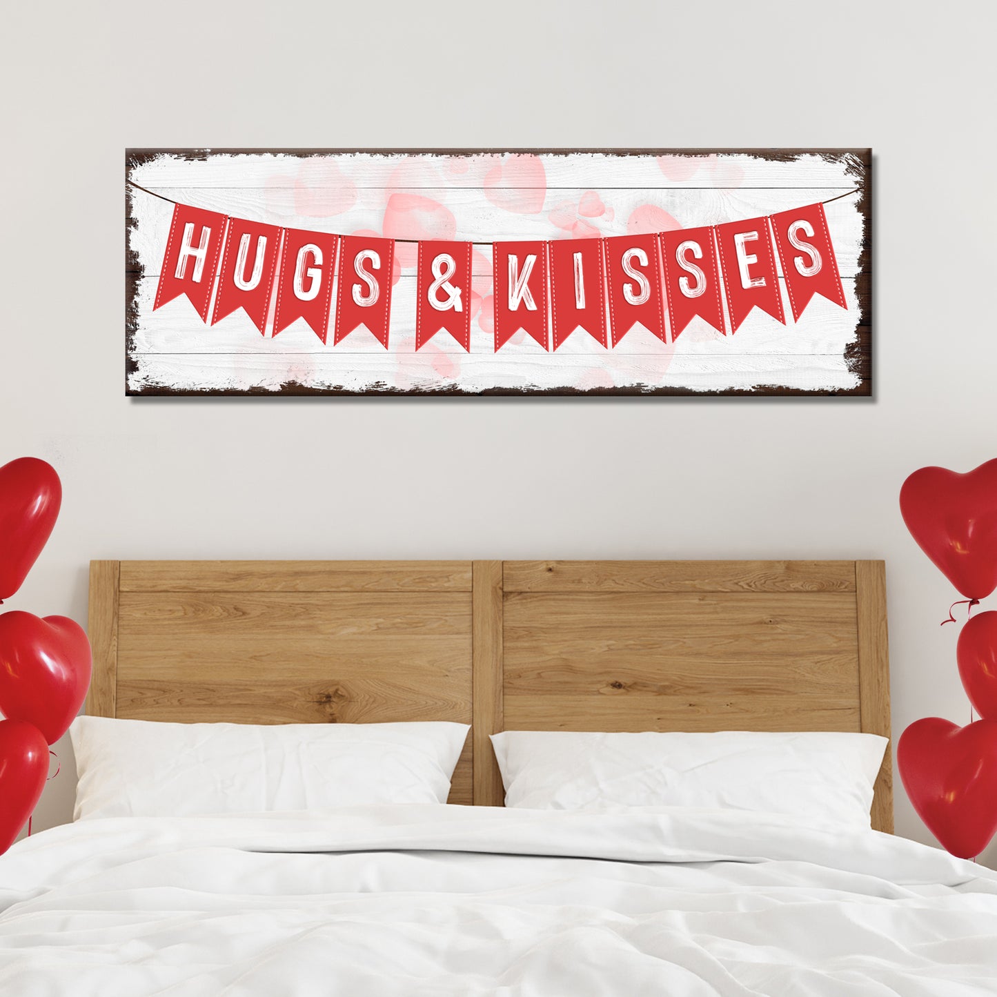 Rustic Valentine Banner Sign Style 1 - Image by Tailored Canvases
