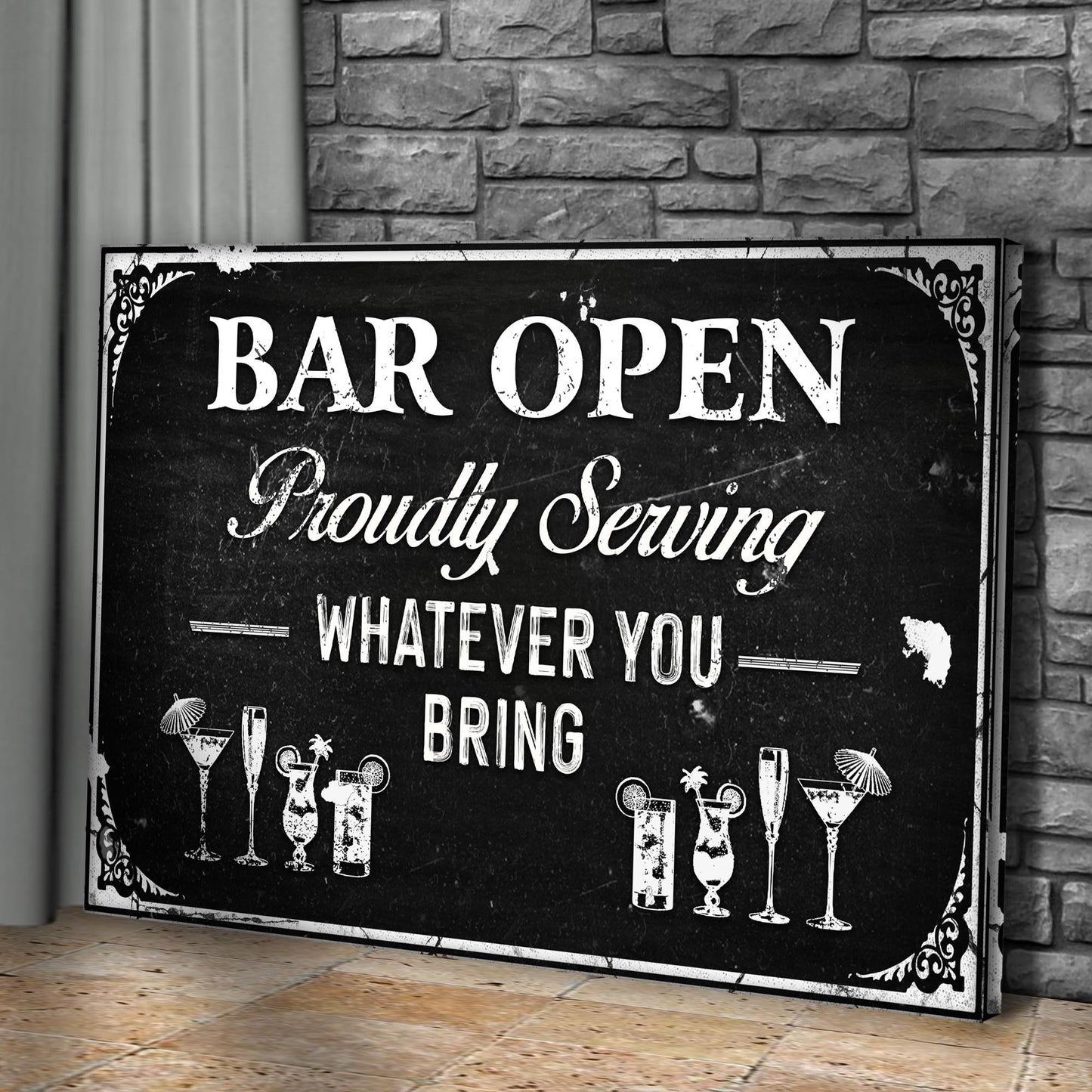 Bar Open Sign Style 2 - Image by Tailored Canvases