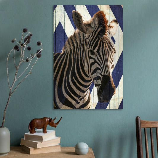 Zebra Abstract Portrait Canvas Wall Art - Image by Tailored Canvases
