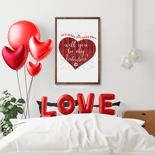 Will You Be My Valentine Sign IV - Image by Tailored Canvases