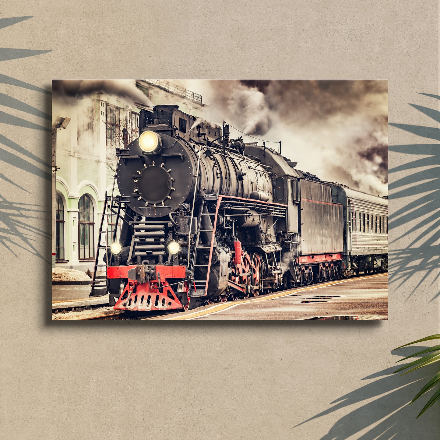 Vintage Train Canvas Wall Art Style 1 - Image by Tailored Canvases