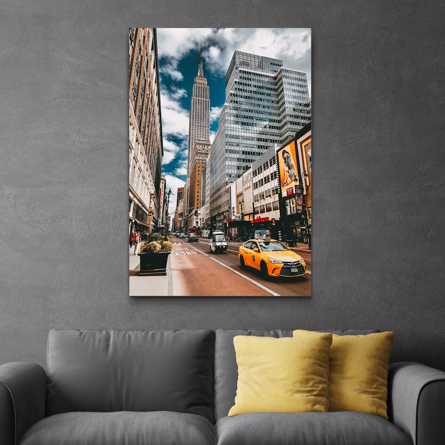Along The Street Of New York City Canvas Wall Art Style 2 - Image by Tailored Canvases