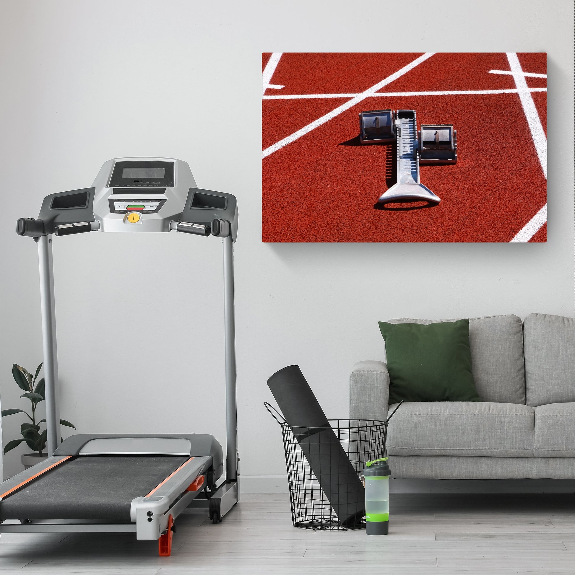 Track and Field Starting Block Devices Canvas Wall Art Style 1 - Image by Tailored Canvases