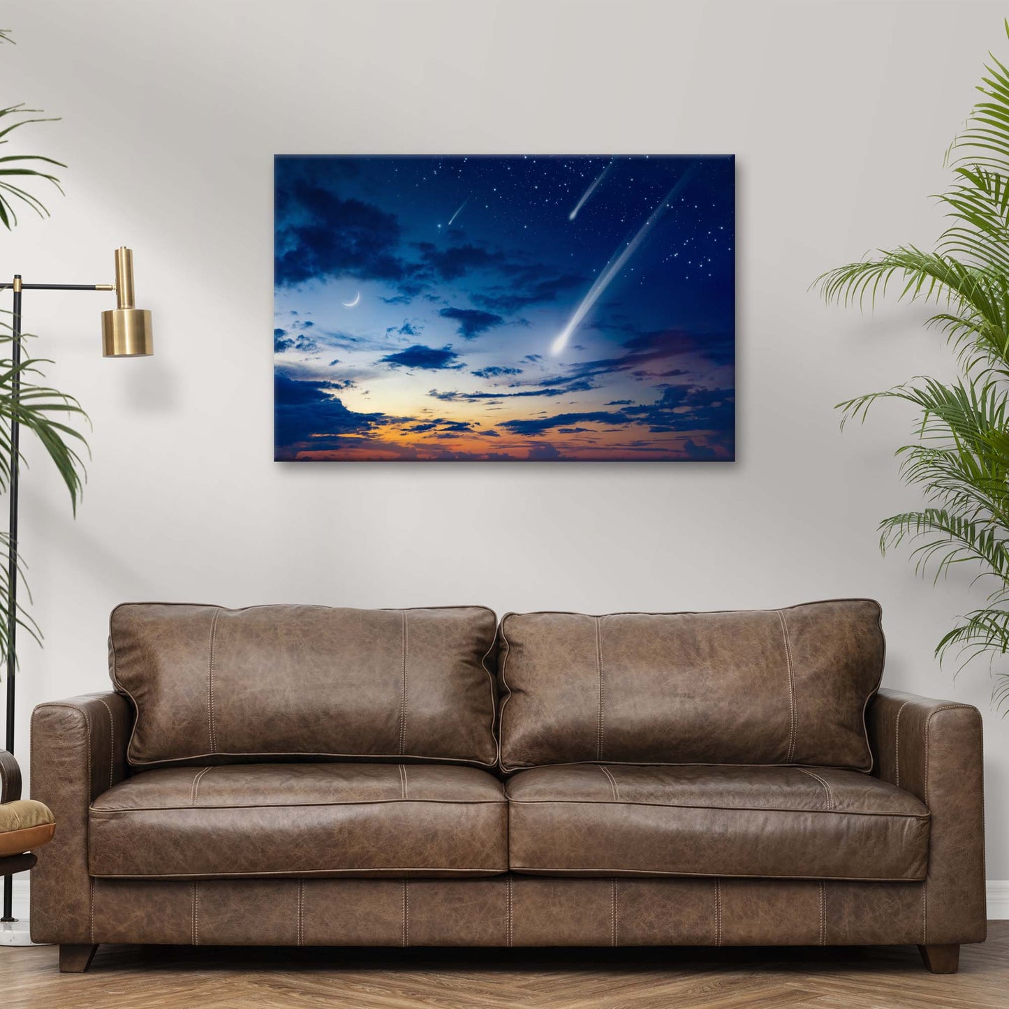 Comet And Clouds Canvas Wall Art  - Image by Tailored Canvases