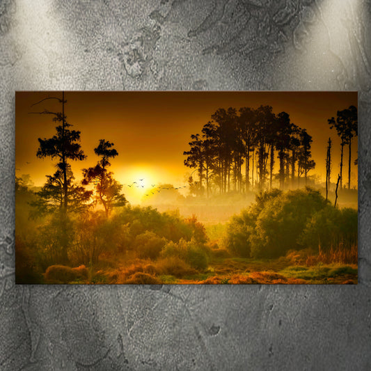 Trees At Dusk Canvas Wall Art - Image by Tailored Canvases