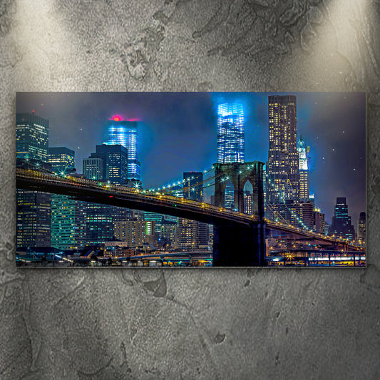 Brooklyn Bridge Night View Canvas Wall Art - Image by Tailored Canvases